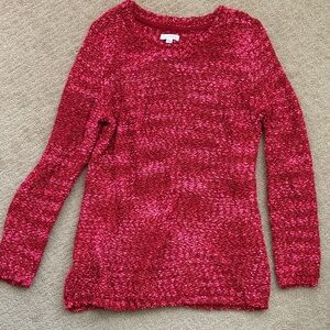 Charming Charlie Red Crew Neck Sweater